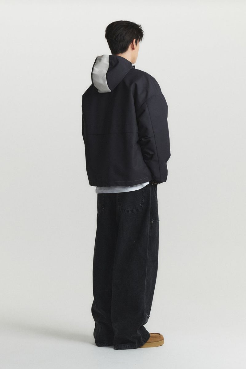 HOOD ZIP UP JACKET (charcoal mix)