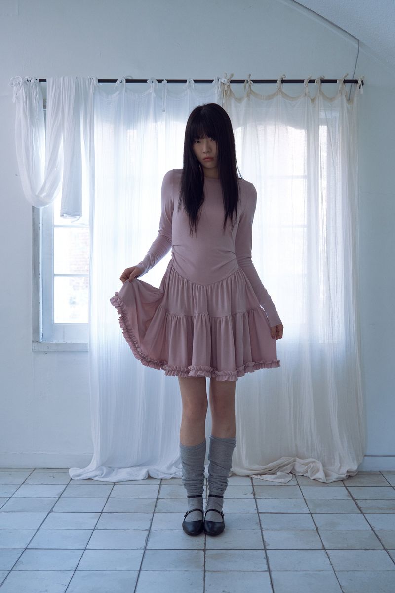 tutu jersey dress_pink