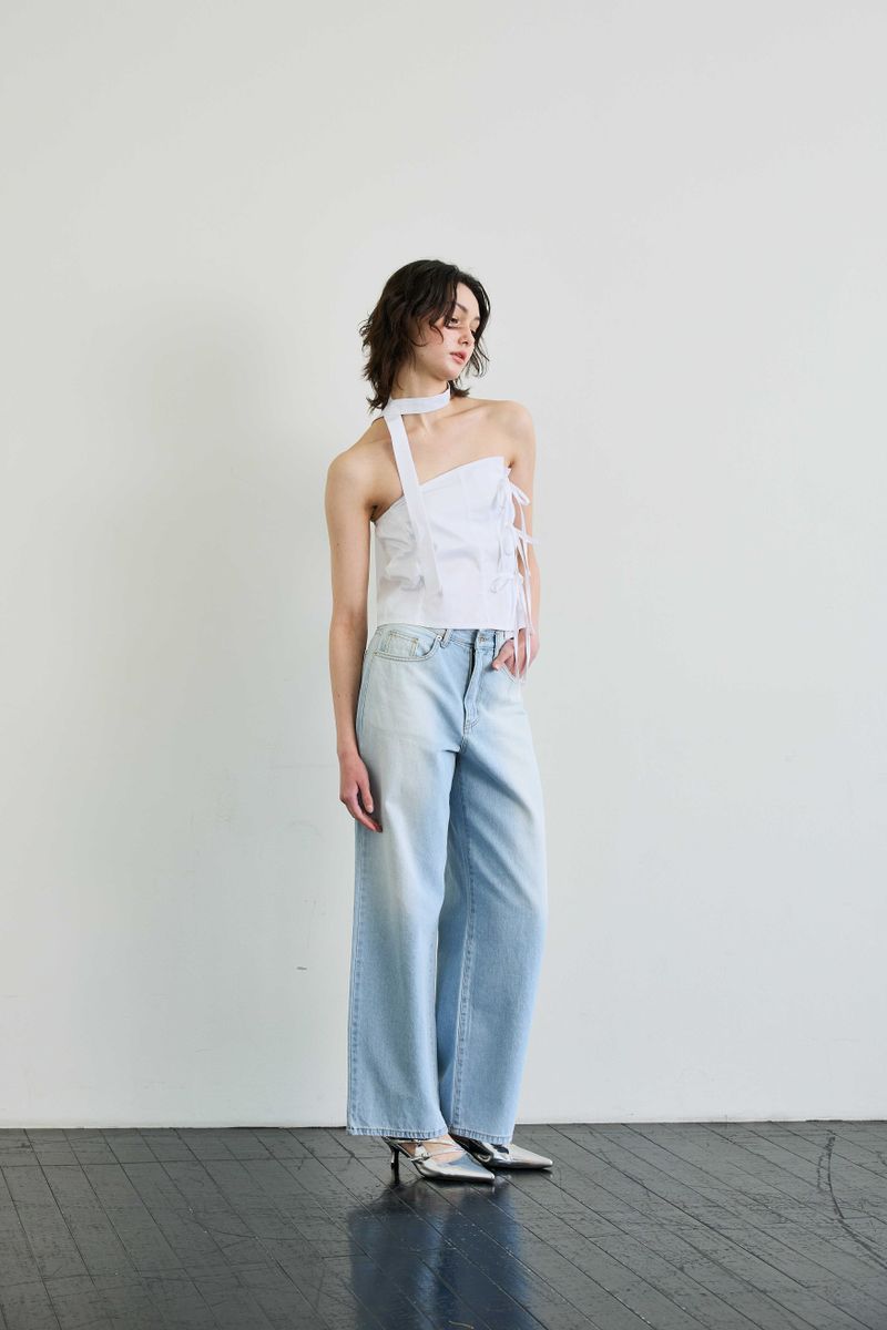 AZURE WIDE DENIM PANTS / SKY BLUE