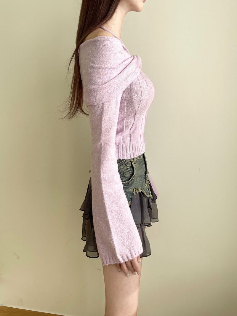 Candy twist off knit (2color)