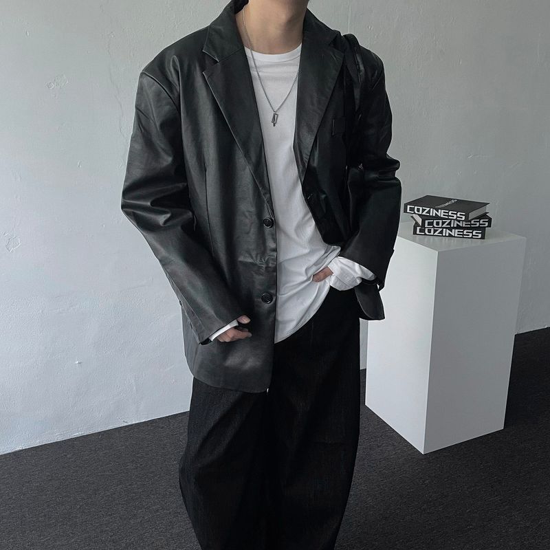 COZINESS（コジネス）の「LC Epeel Two Burton Black Leather Blazer（Jackets/Outerwear）」