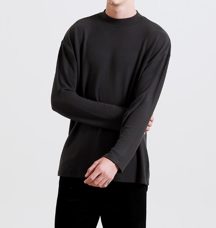 Basic Hlaf Tutleneck knit t-shirt_11color