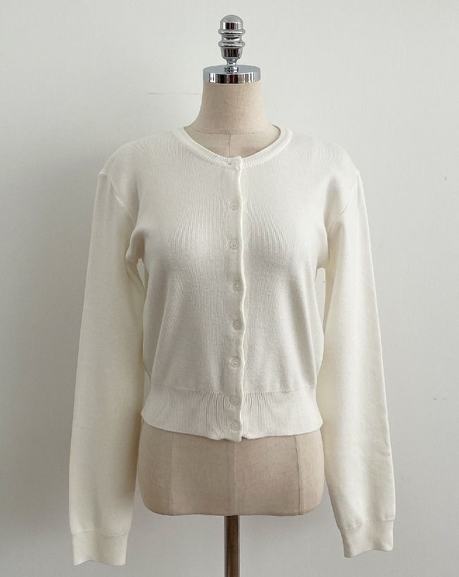 Recon Round Wool Knit Cardigan