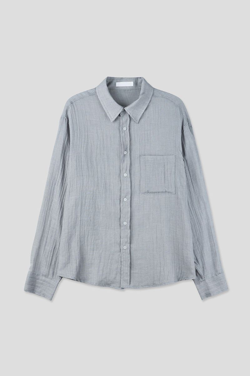 Light crease summer check shirt