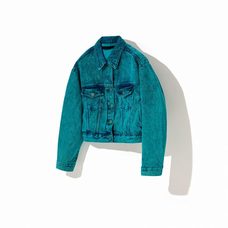 SOJU DENIM CROP TRUCKER JACKET