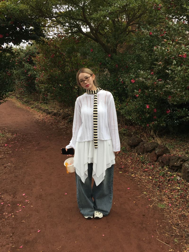 Peanut Stripe Muffler (3c)