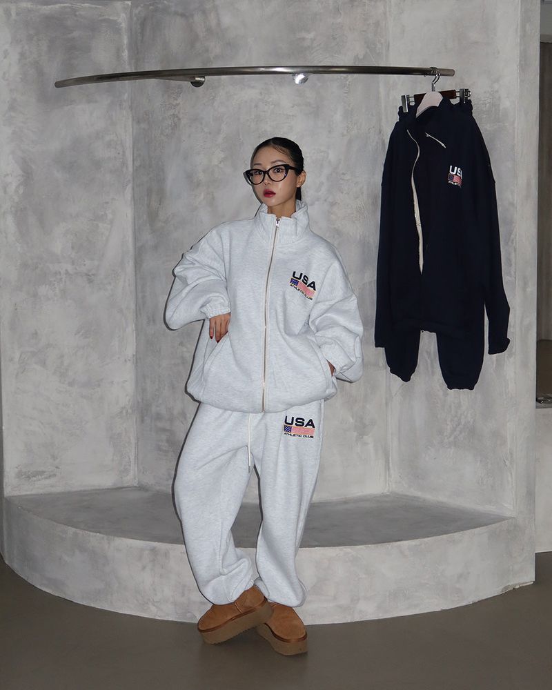 [UNISEX] American fleece zip-up jacket