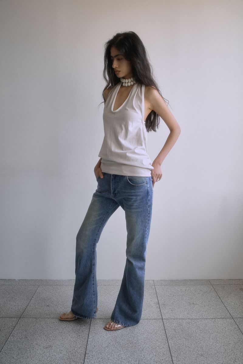 26SS★ TWISTED BOOTS CUT DENIM JEANS