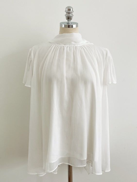 Hens Halter Tie Chiffon Blouse (Belt set)