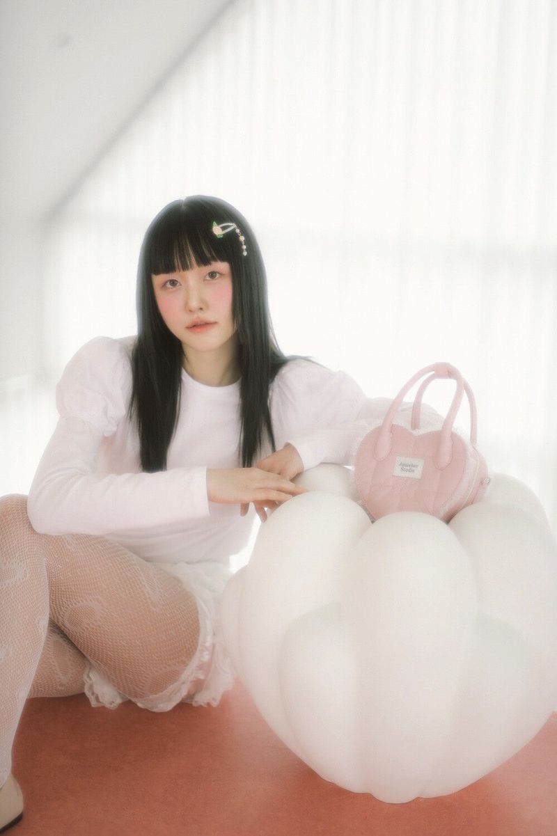 Junie Lace Heart Bag ( Pink )