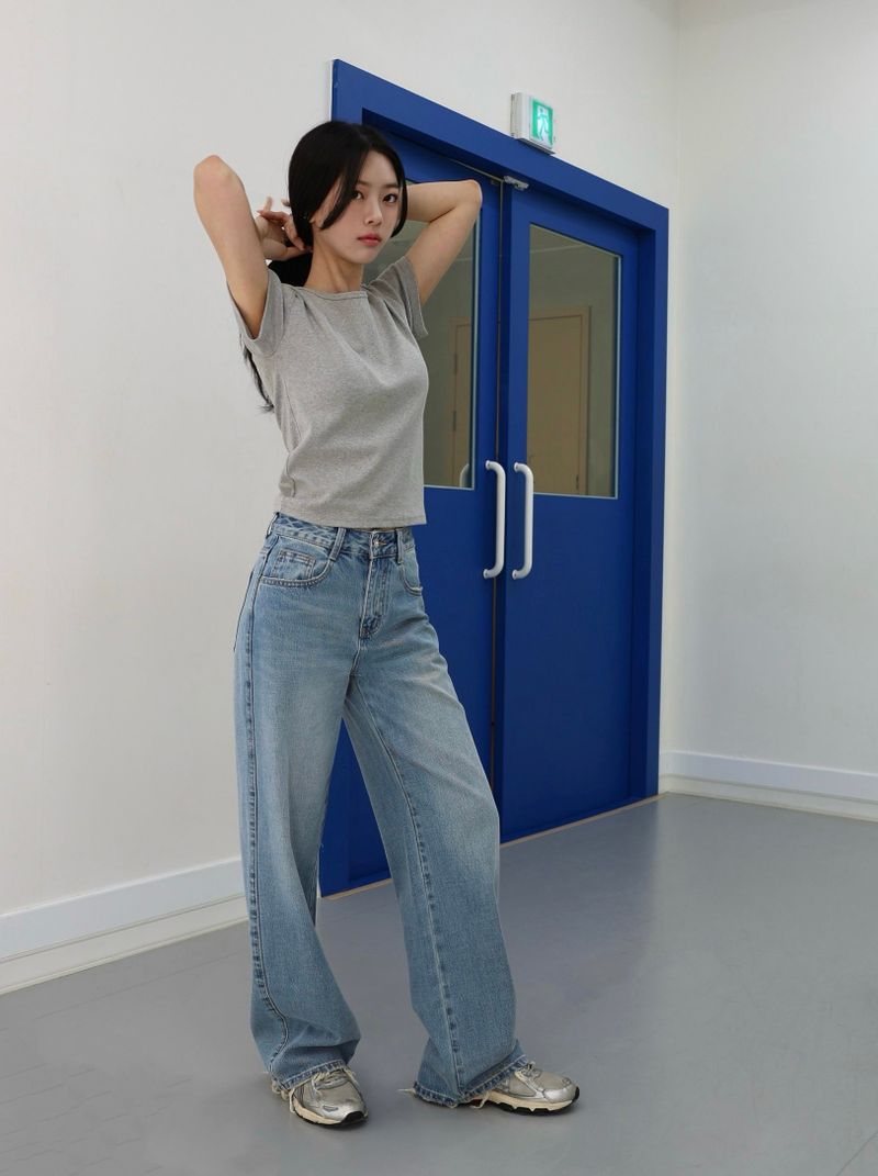 FRADE HEM SLIM WIDE DENIM code 26205