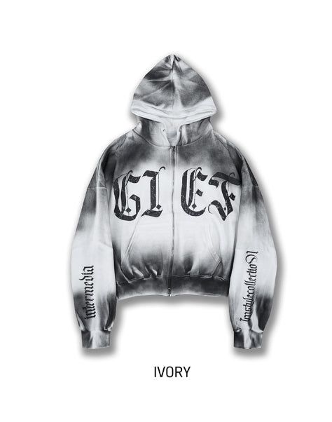 Bark Dirty Spray Two Way Hooded Zip-Up