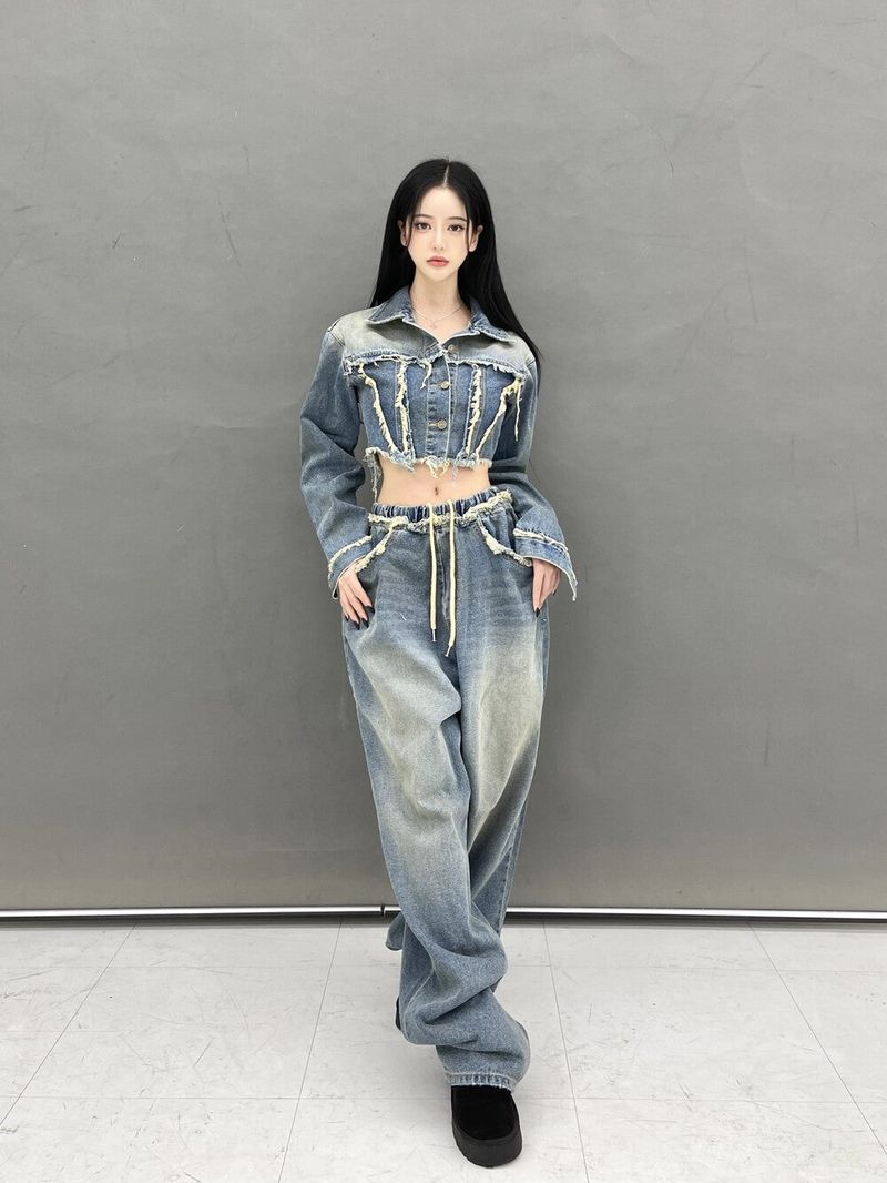 Seow（ソウ）の「[High quality] 790. Jen damage wide denim pt（Pants）」