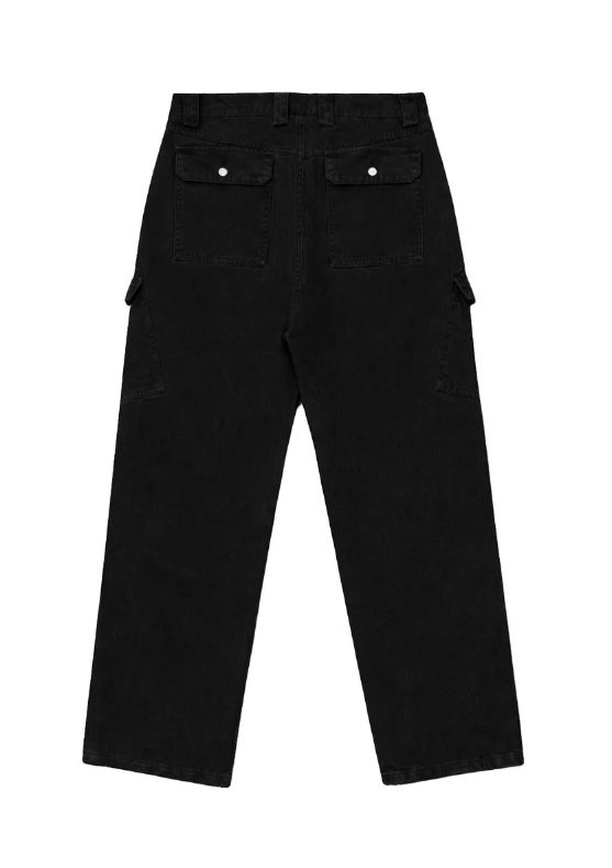 Toen-dyed diagonal cargo pants