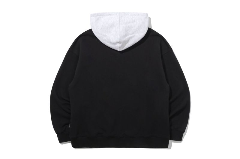 TWO TONE BUTTON HOODIE