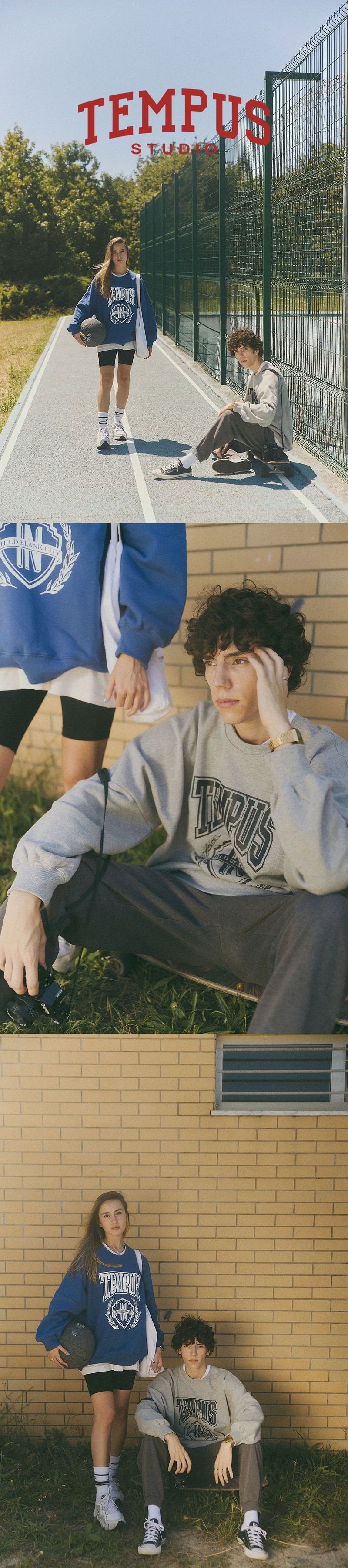 ARCH BIG TEMPUS SWEATSHIRTS [MELANGE GRAY]