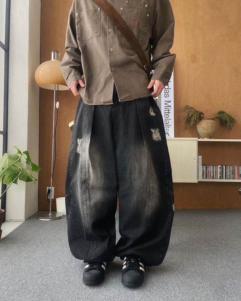 Frey Fold Denim Pants