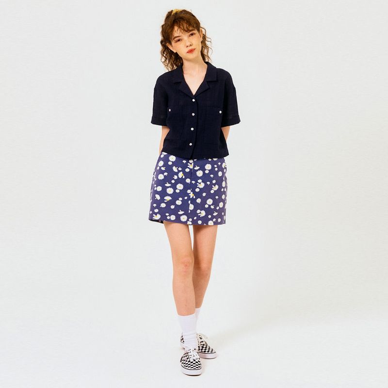 FREAKISH DAISY MINISKIRT (NAVY)