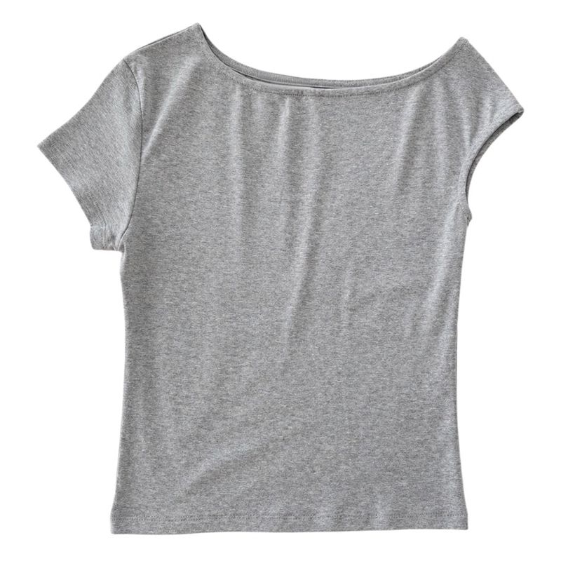 アンバランスオフショルダーTシャツ