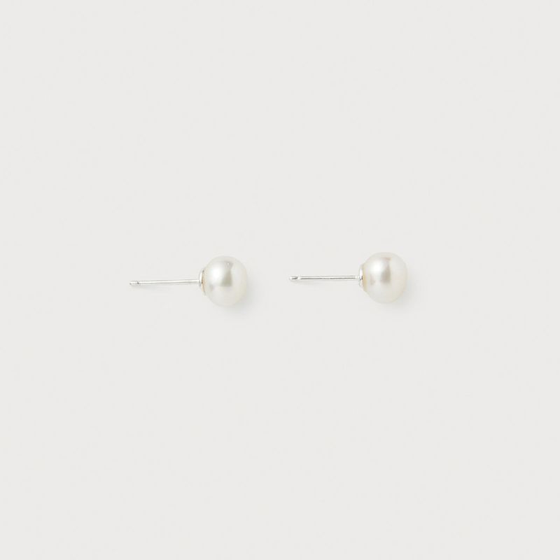 Oval Pearl Earrings, small