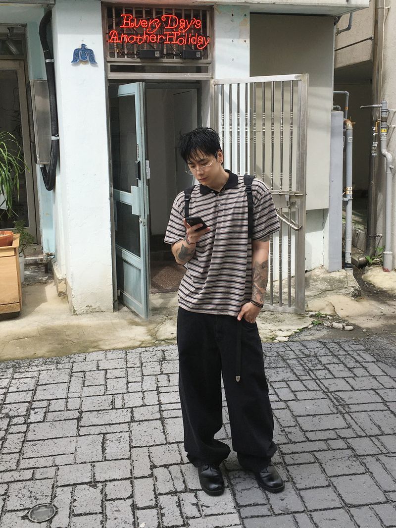 No.1349 back LT point denim PT (3color)