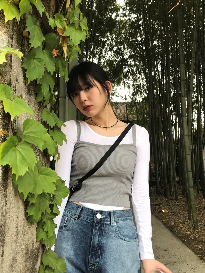 Slim layered shirring t