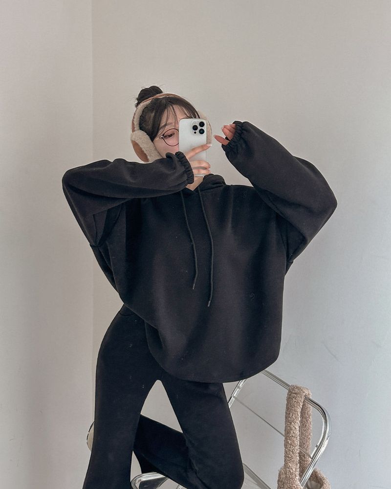 Hooded hoodie & pants set