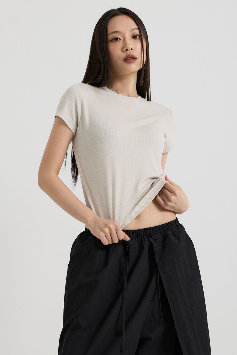 vadefy(ベイディフィー)の「Baby T-shirt, Light Grey(Tops)」