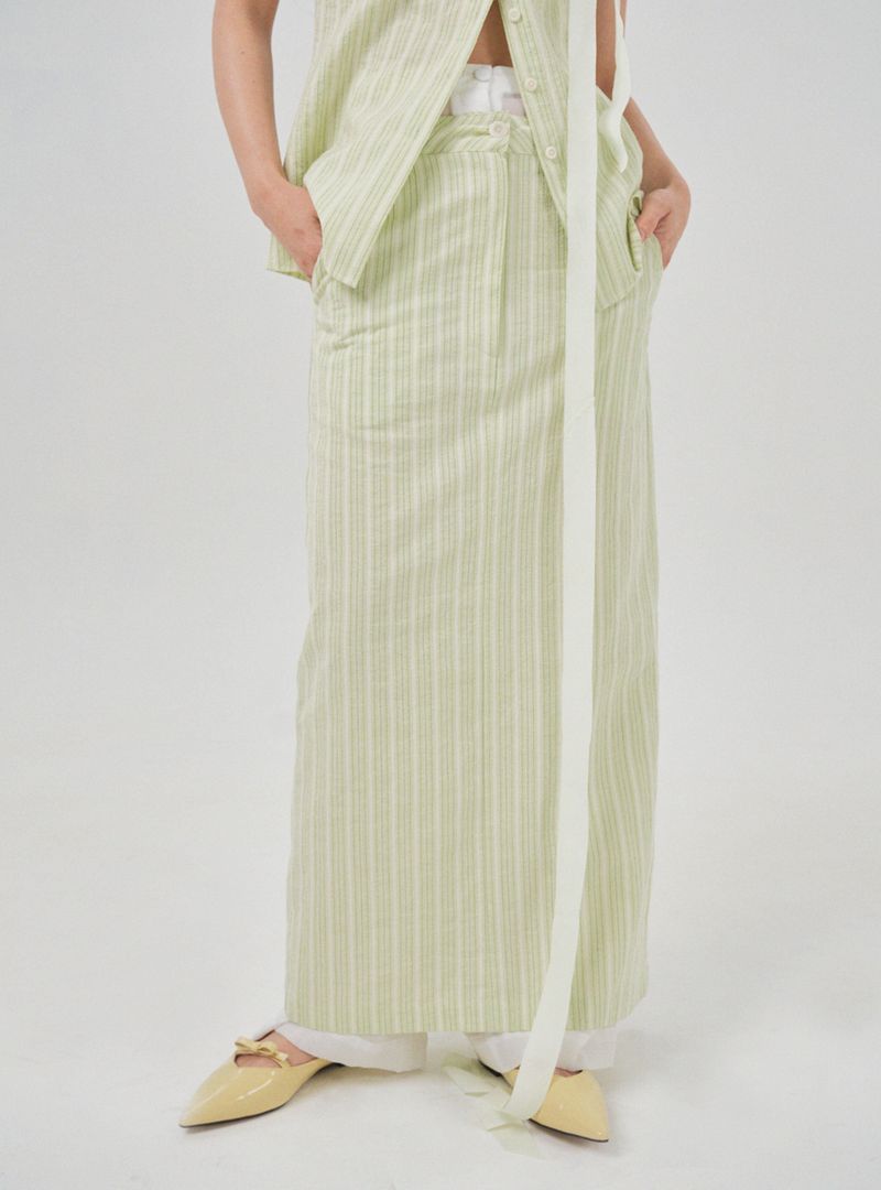 Cozy cotton skirt (green)