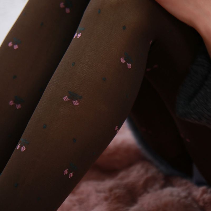 onnitella（オニテラ）の「cherry pattern tights (brown)（Fashion Accessories）」