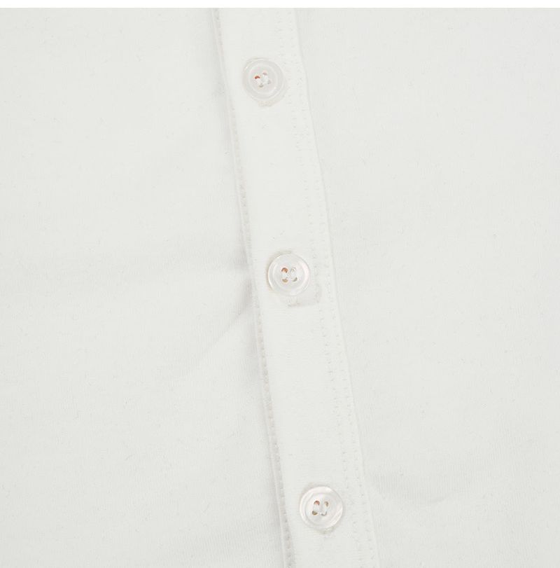 OPEN COLLAR LOGO HALF CARDIGAN [4color]