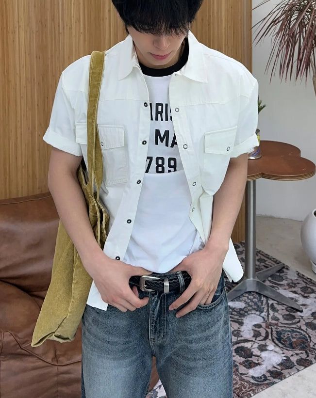 Heize Paris Ringer Short Sleeve Tee