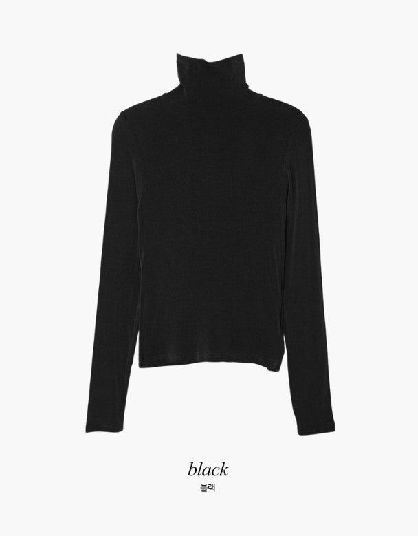 Basic Slim Fit Turtleneck T-shirt (5color)