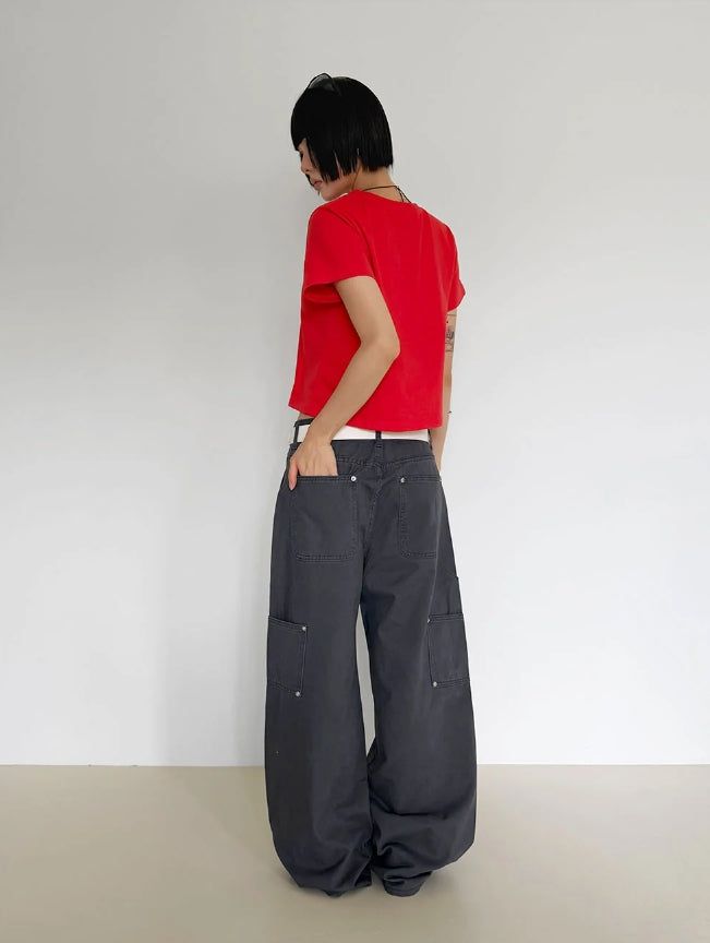 4-BUTTON RIVET POCKET PANTS