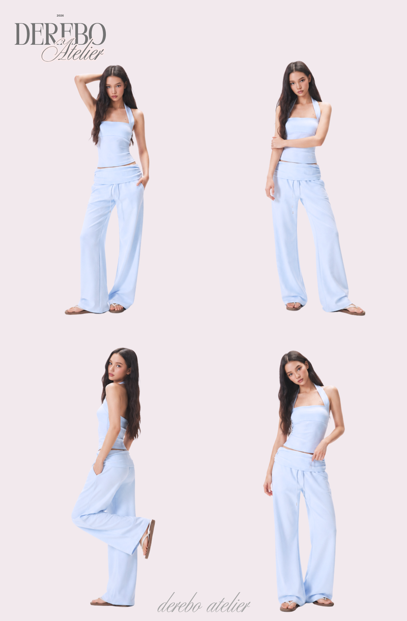 Object Sleeveless Flare Pants Sweat Suit Set (SET)