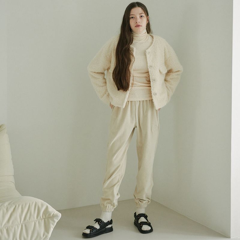 CORDUROY JOGGER PANTS (IVORY)