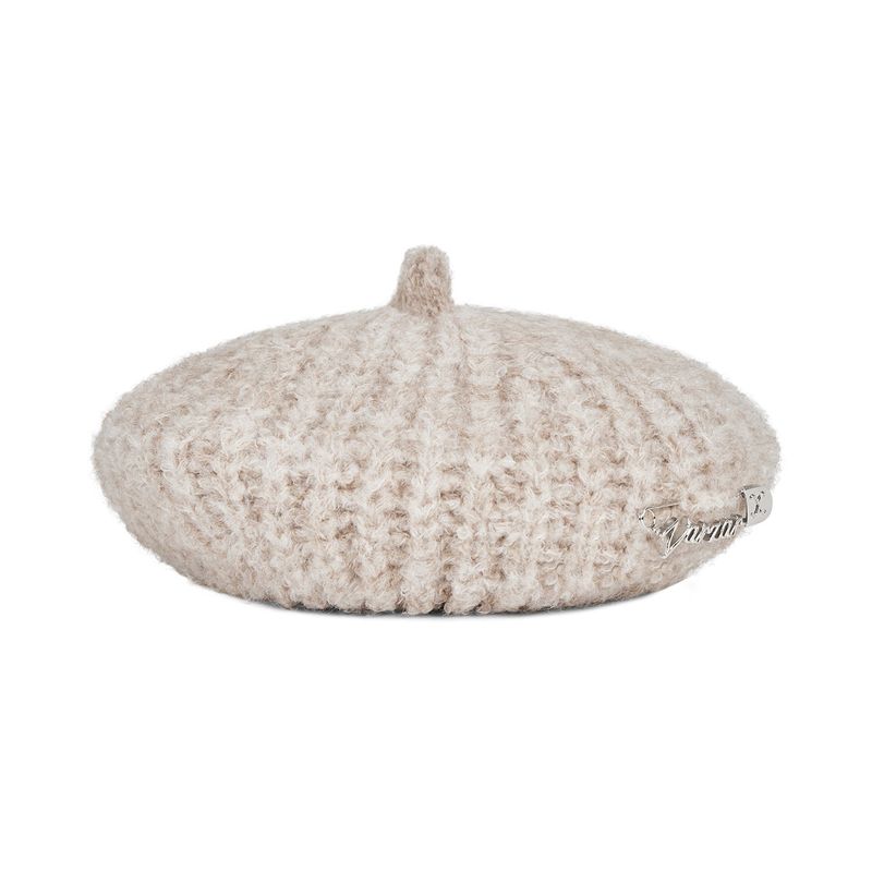 VARZAR Safety Pin Knit Beret / Oatmeal