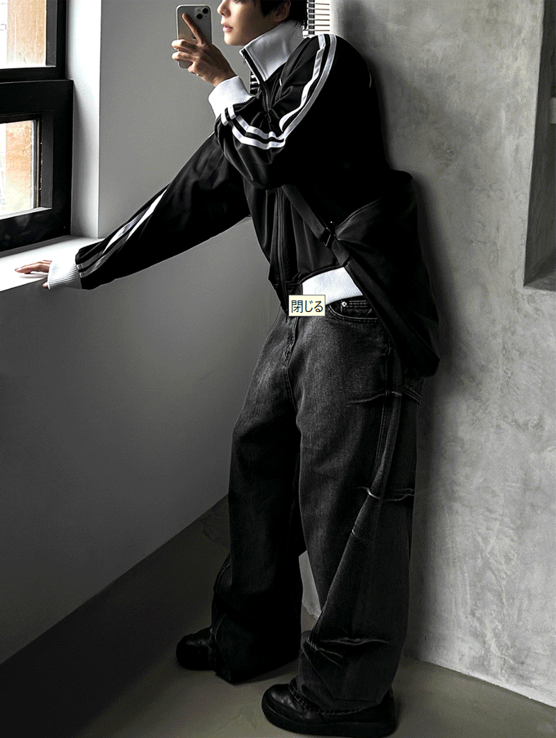 black down line sporty jersey