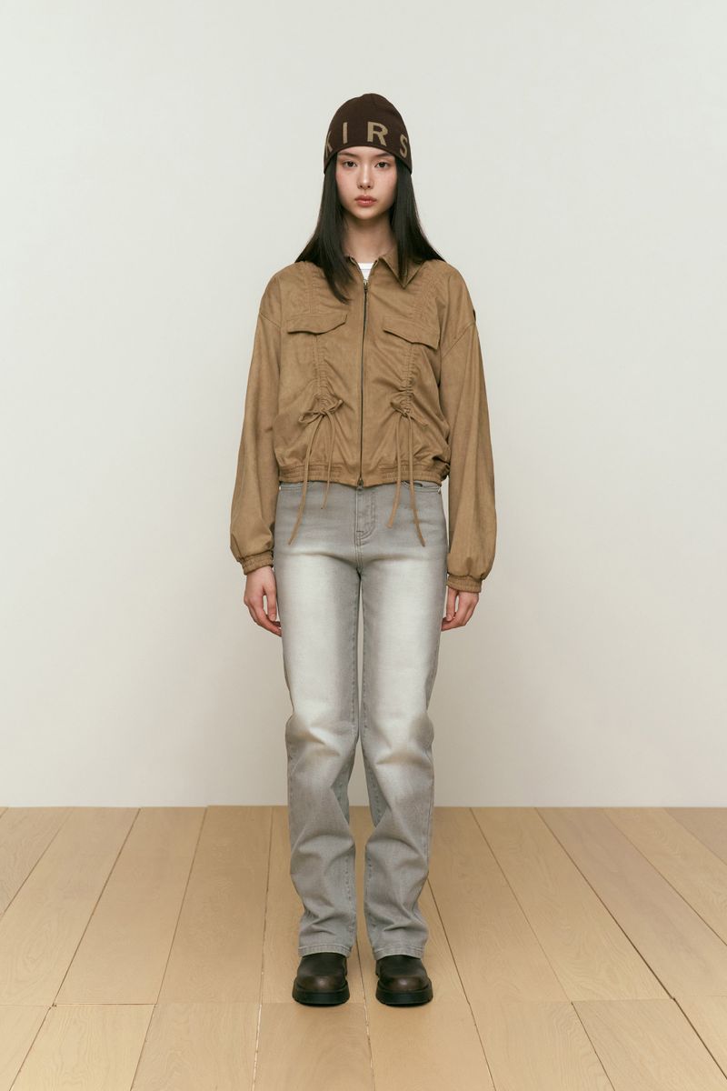 CHERRY SPAN SLIM-FIT DENIM PANTS [KHAKI]