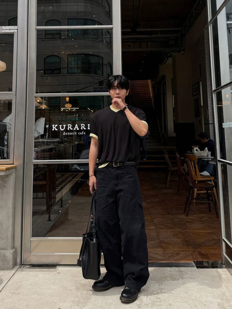 Lone dying wide cargo pants