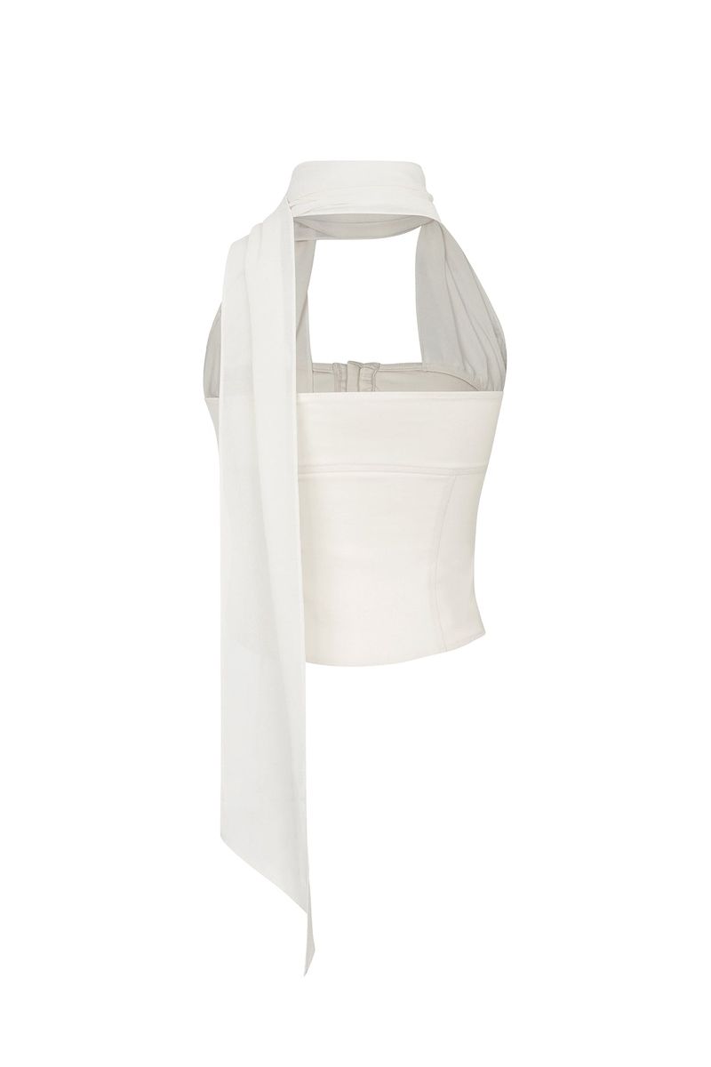 MIDNIGHT HALTER TOP cream