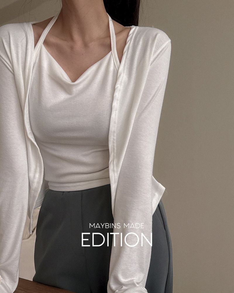 [MADE] Riell Halter Sleeveless Cardigan