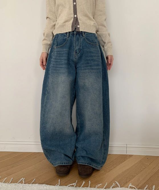 Lega Side Cut Wide Denim Pants