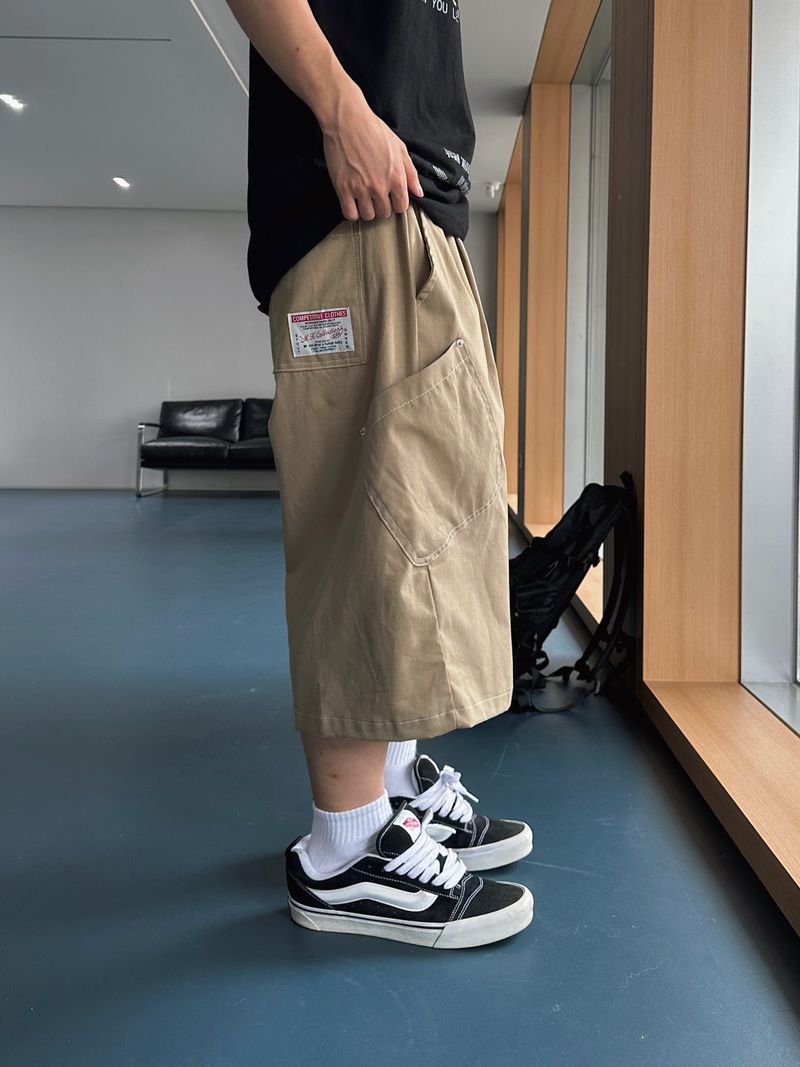 Tommy Diagonal Pocket Stitch Bermuda Pants 4C