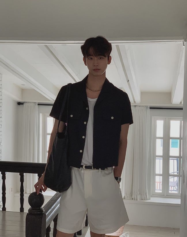 Morant Open Collar Short Sleeve Jacket