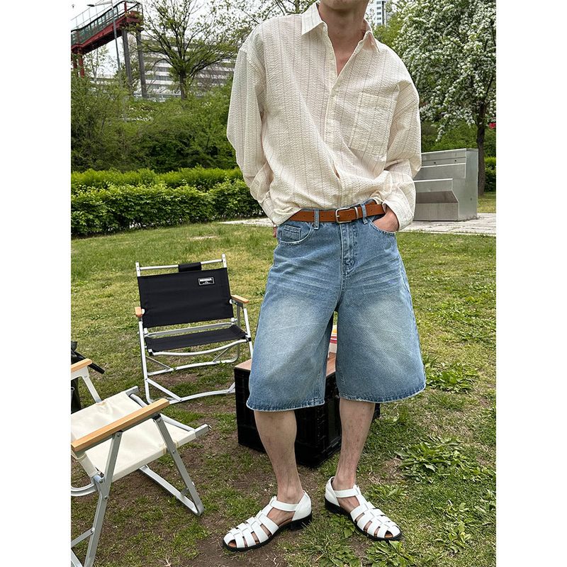 [S/S] Damage bermuda denim pants(2color)