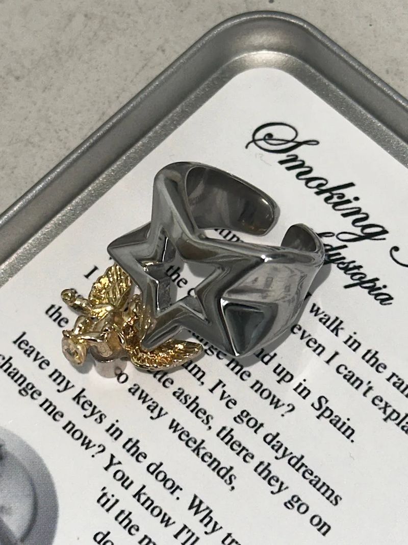 NCT WISH 사쿠야 착용] Star Bold Ring