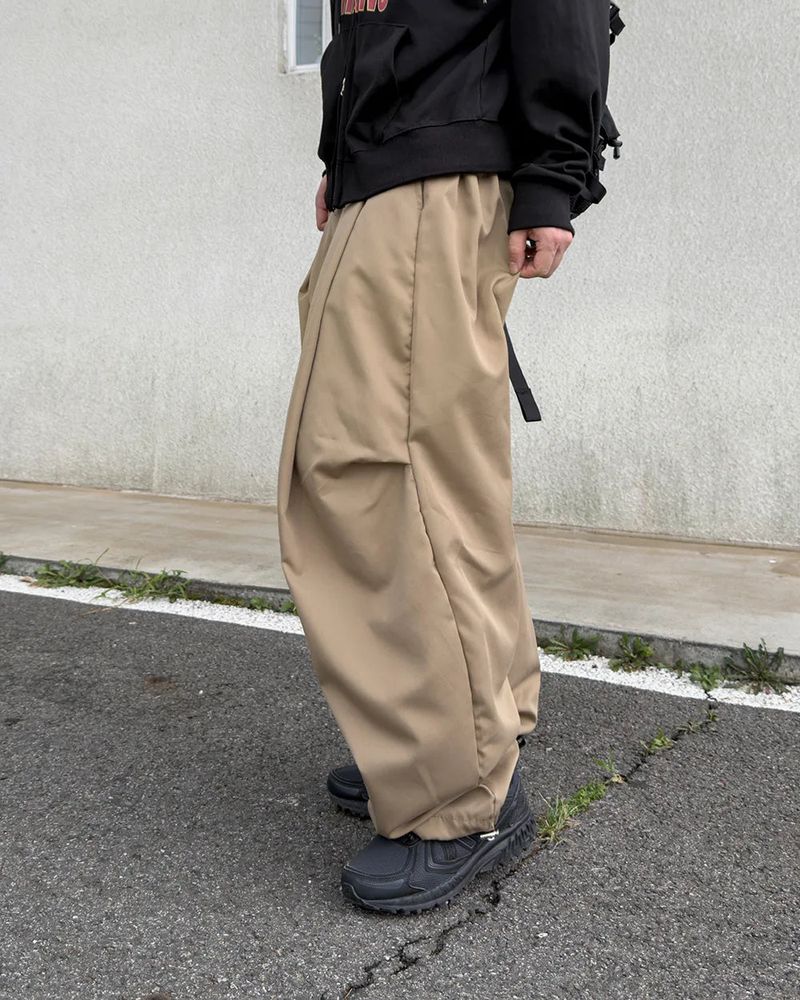 Luve Cotton Curved Wide Pants