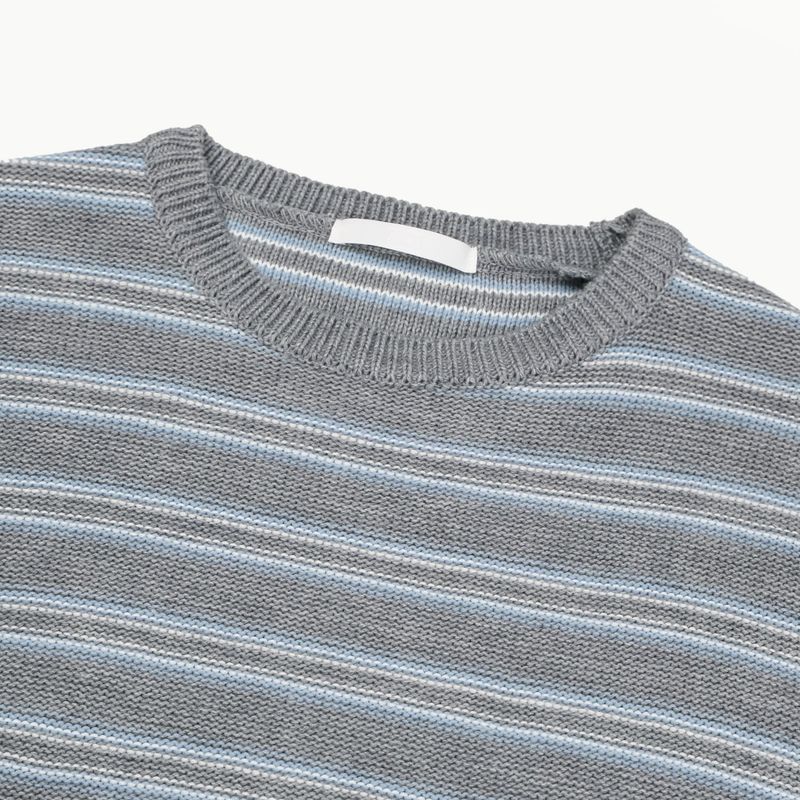 Reverse stripe knit 2COLOR