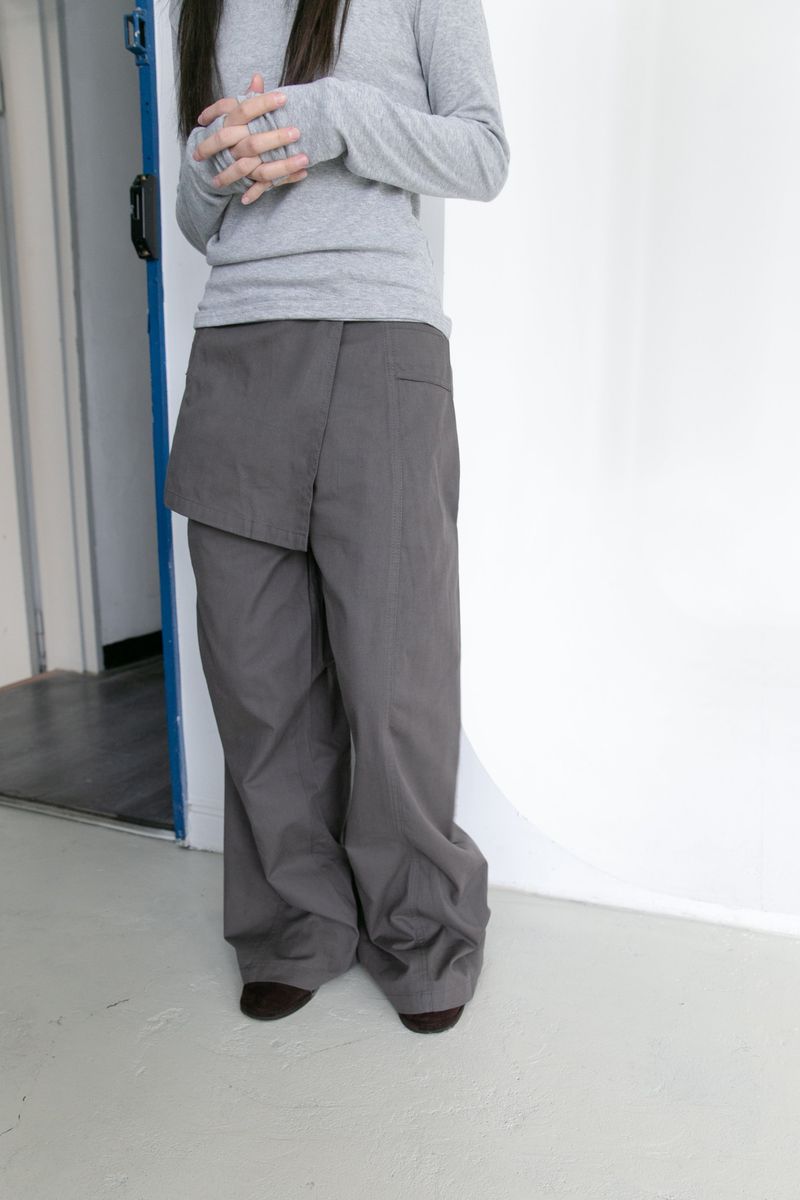 wrap skirt pocket pants(3colors)